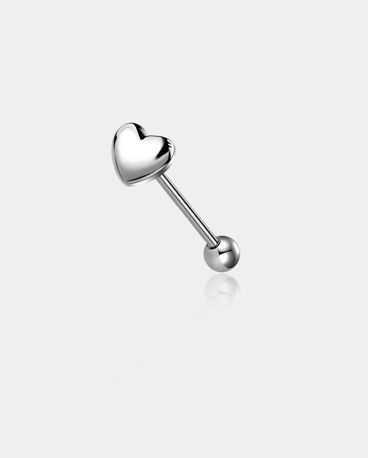 oufer heart tongue piercing barbell