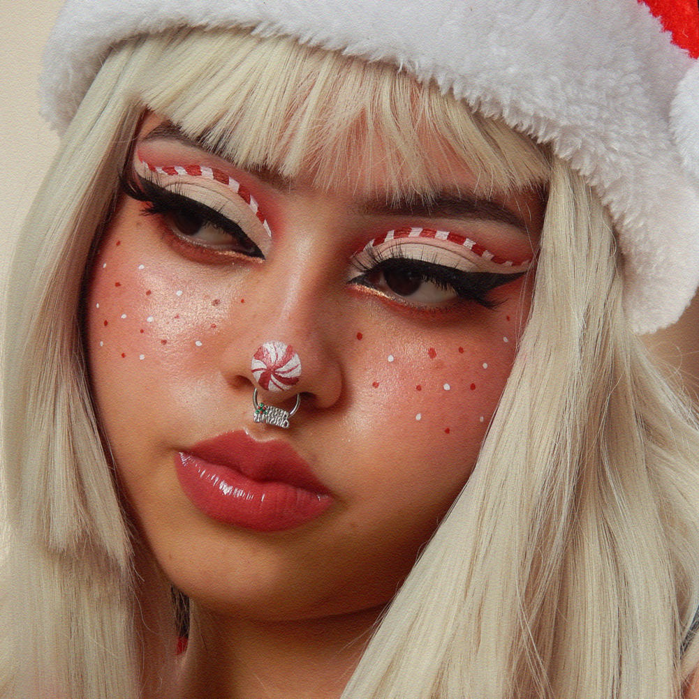 Merry Christmas Lettering Hinged Segment Septum Ring