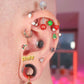 16G 3PCS Internally Threaded Christmas Deer/Tree/Star Cartilage Studs Set