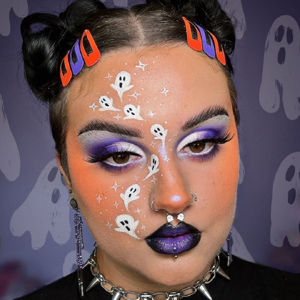 Cute Ghost Septum Ring White Halloween Septum Horseshoe