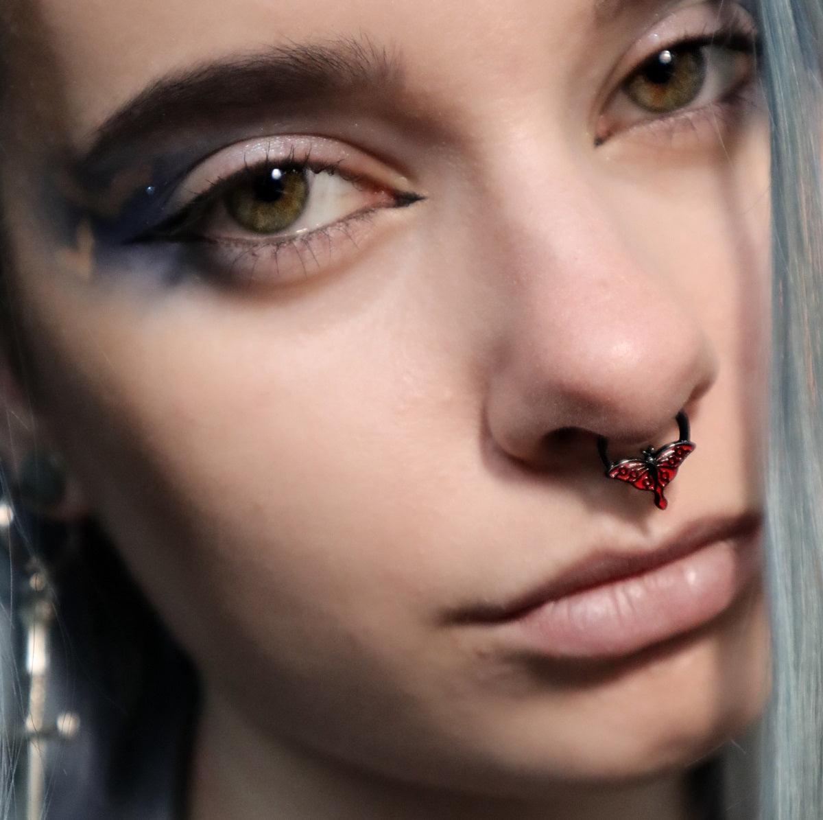 Halloween Red Moth Segment Septum Ring
