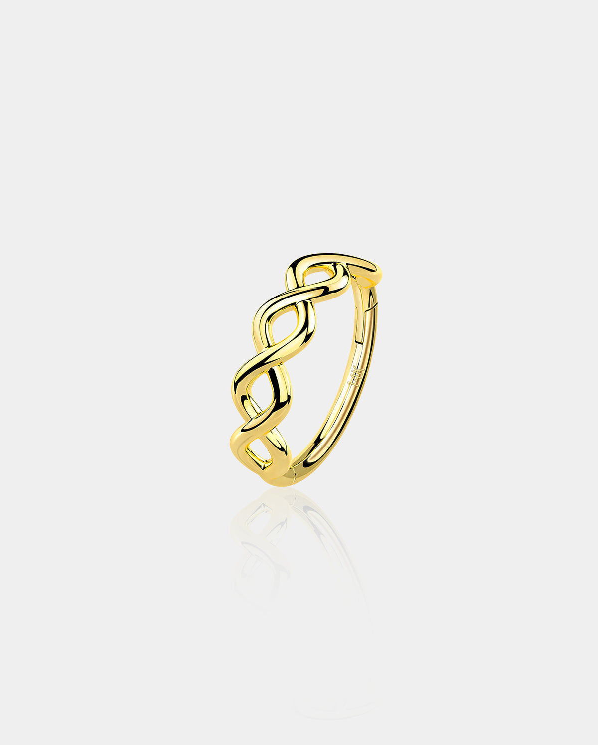 14K Woven Segment Cartilage Earring