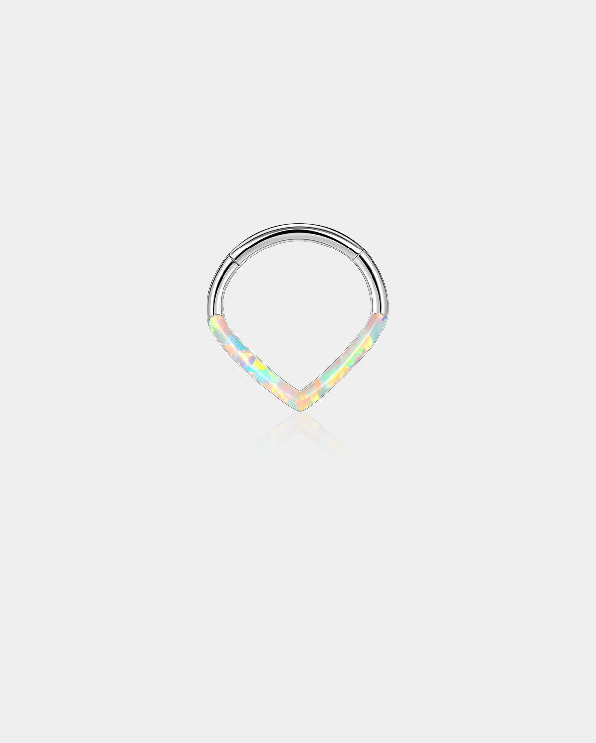 Synthetic Opal Triangle Septum Segment Ring