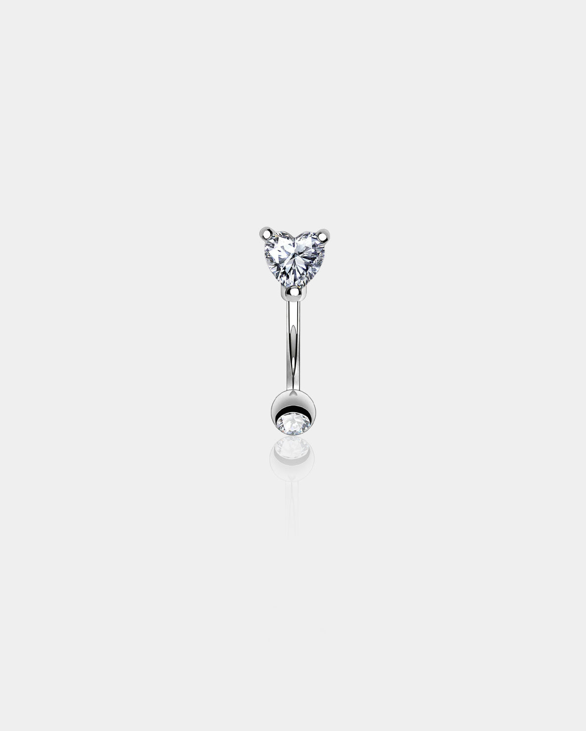 Heart CZ Rook Ring