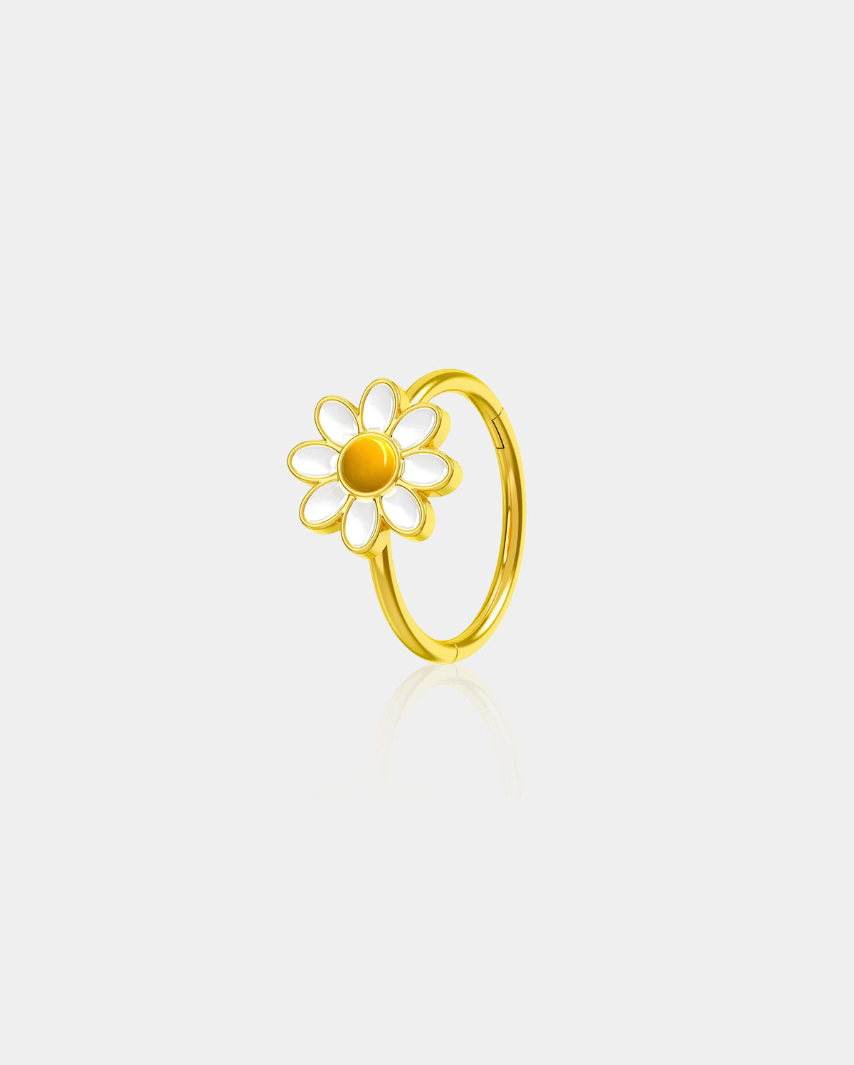 gold daisy nose ring