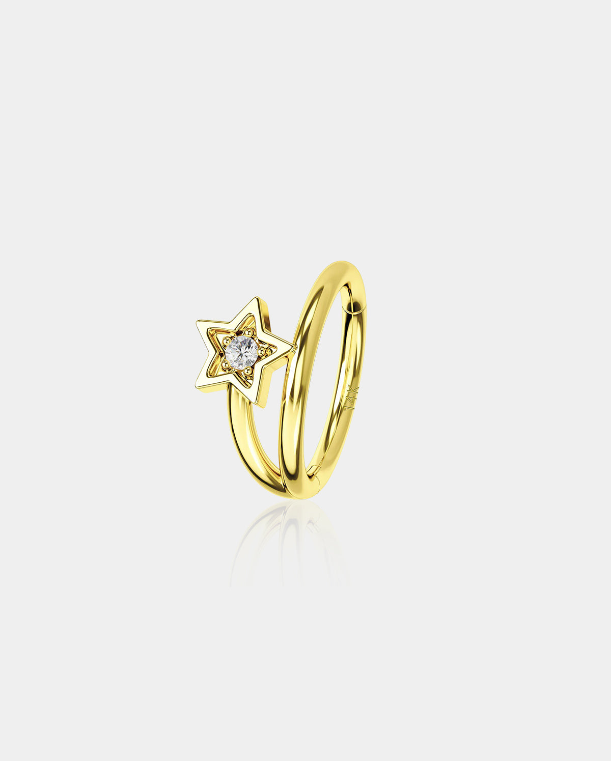 14k gold helix piercing ring 