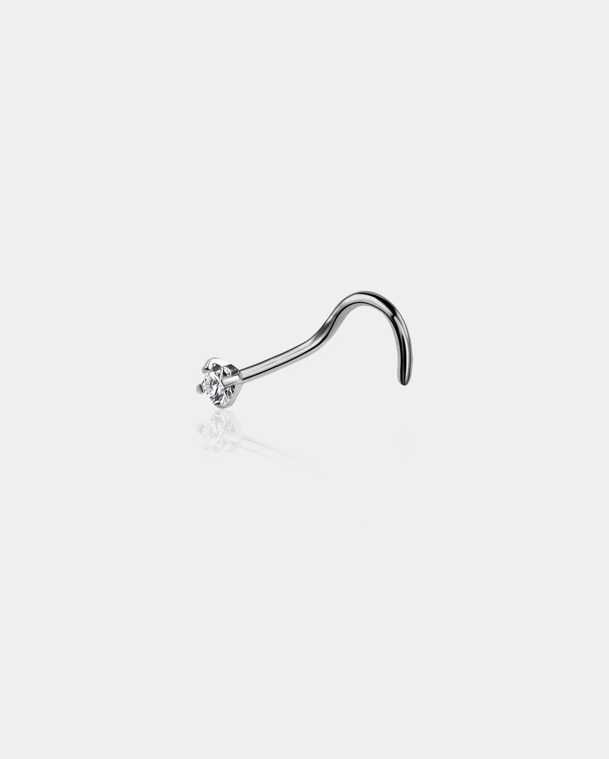 Titanium CZ Nose Screw Stud