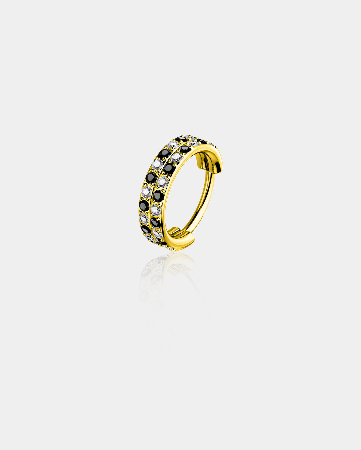 20G Checkered Double Row Nose Ring