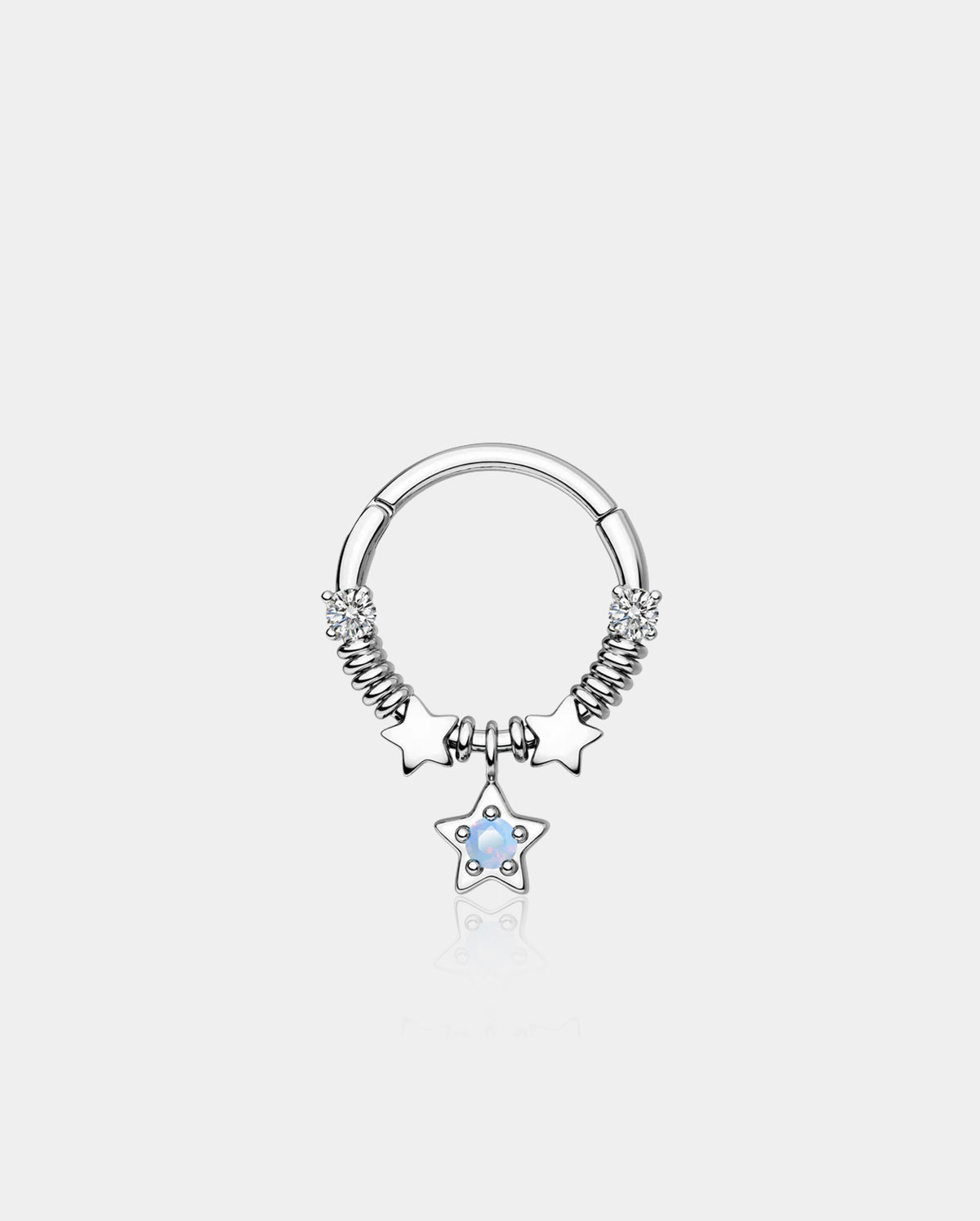 Fairy Opal Star Hinged Segment Septum Ring