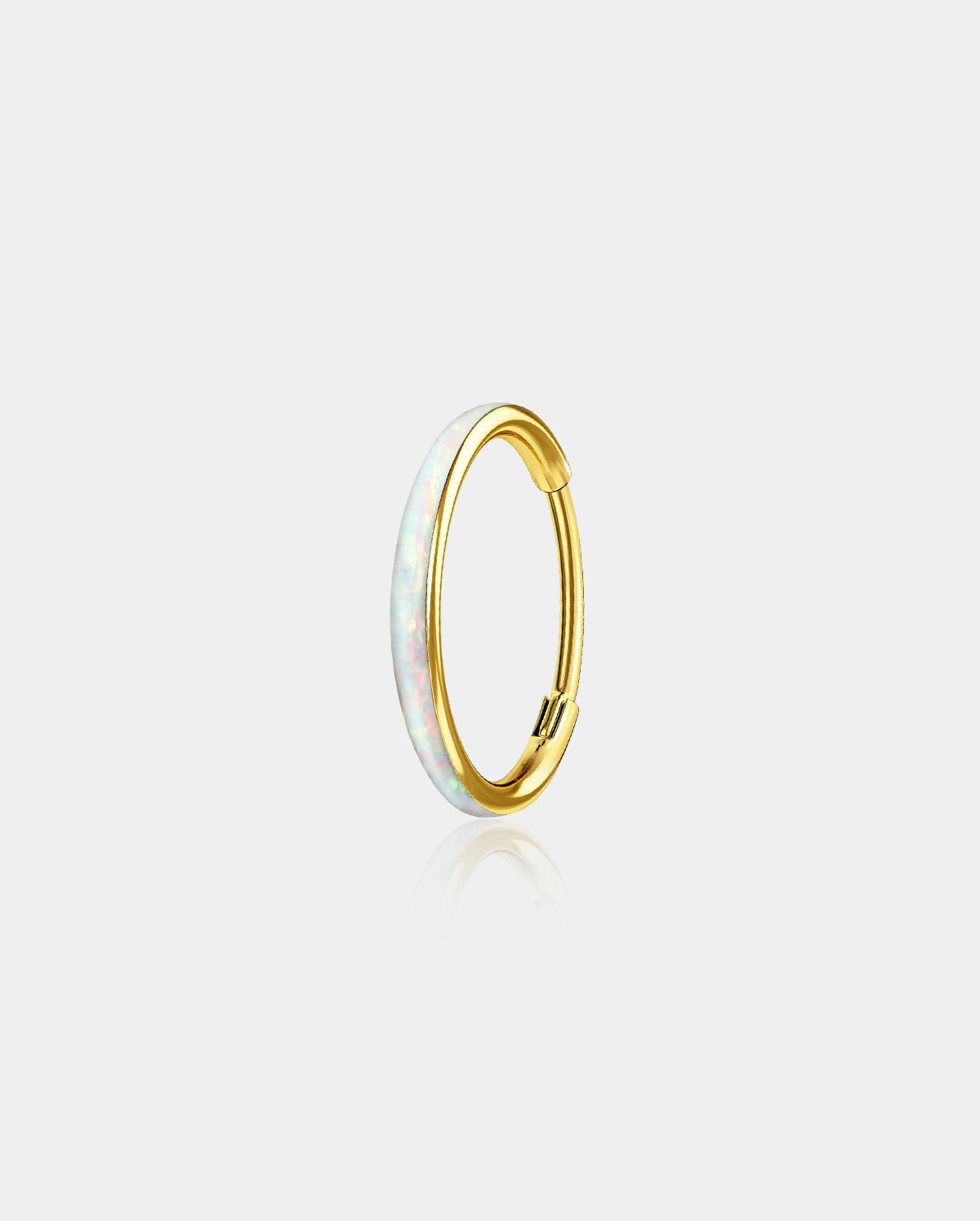 Opal Nose Ring Hinged Segment Helix Earring