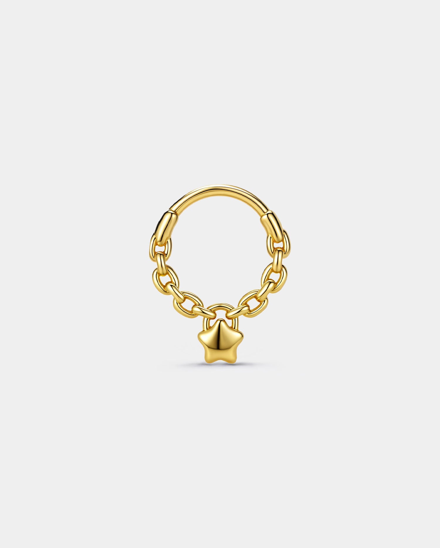 gold star lock septum ring