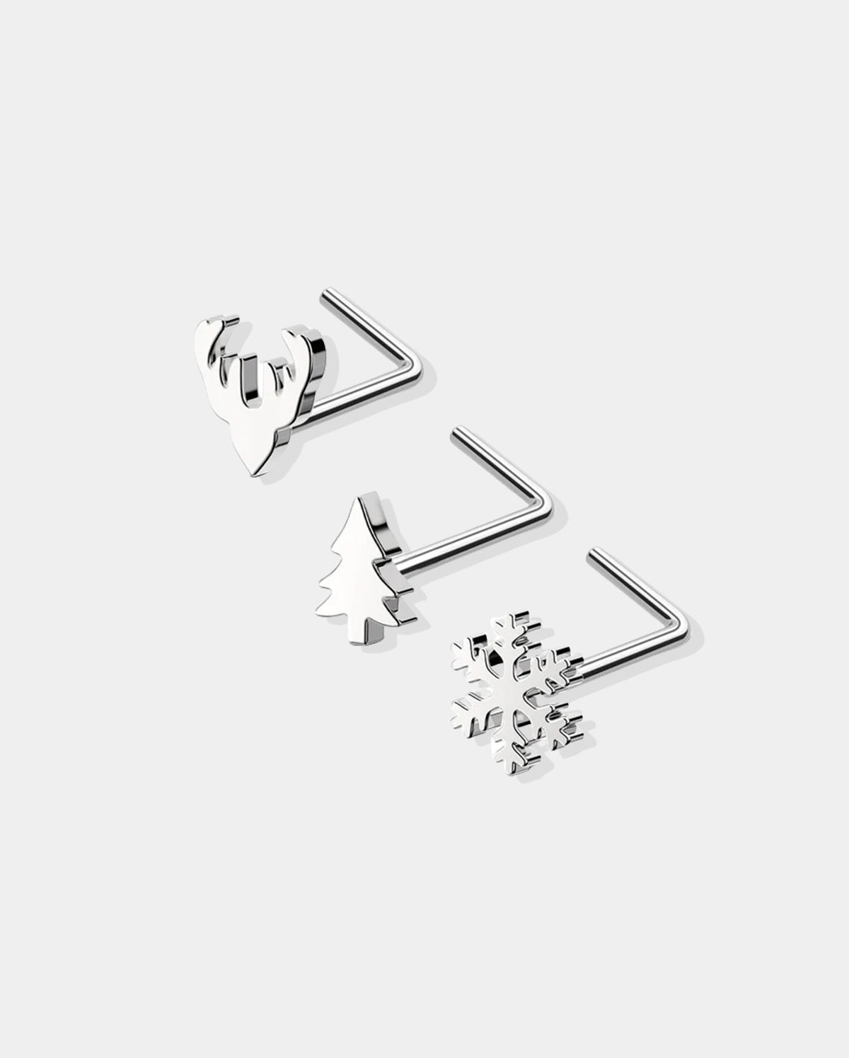 christmas nose stud