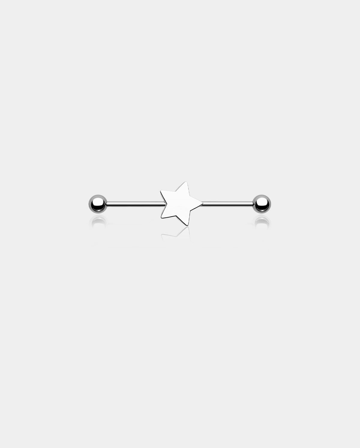 star industrial piercing barbell