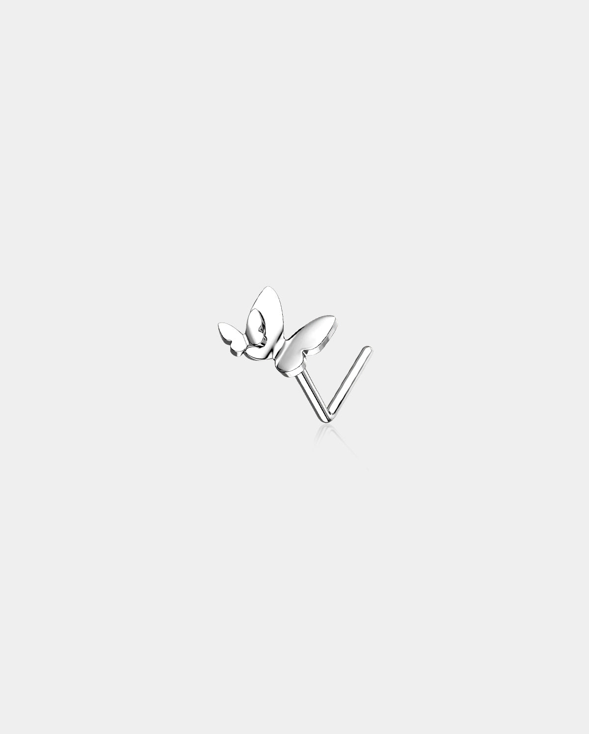 Butterflies L-Shaped Nose Stud