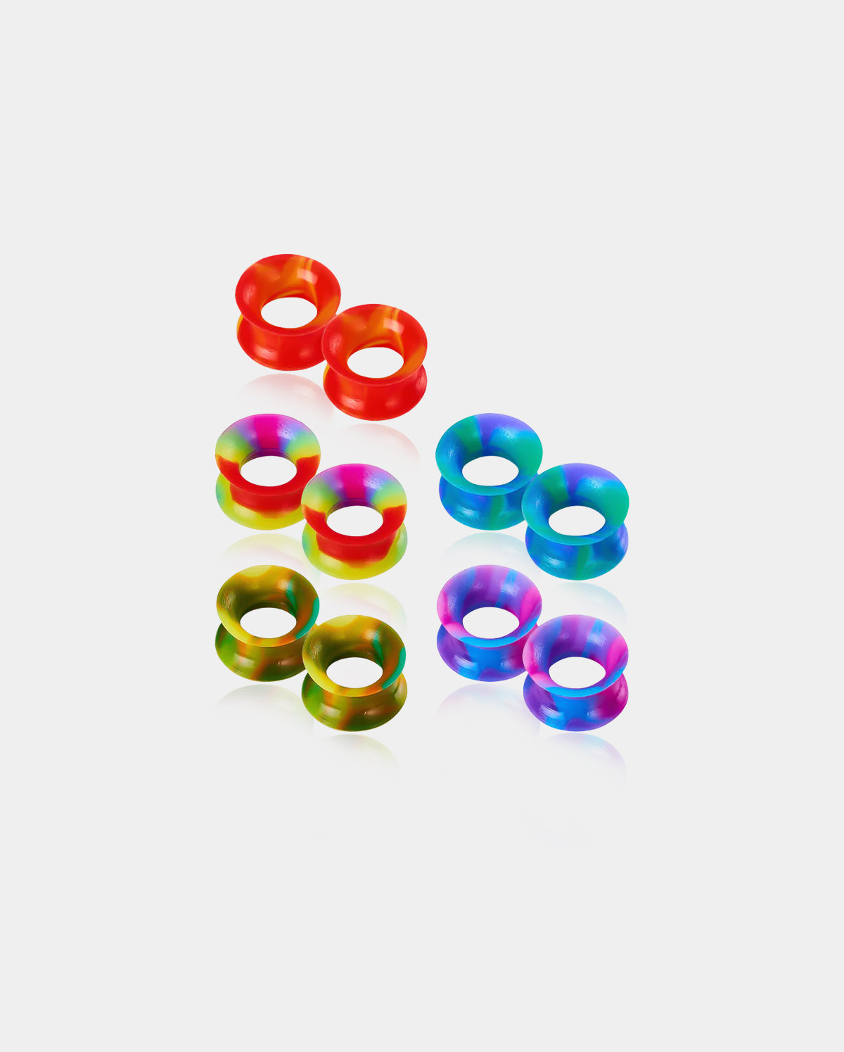 Oufer X Roly 10PCS 812mm Soft Silicone Earring Tunnels