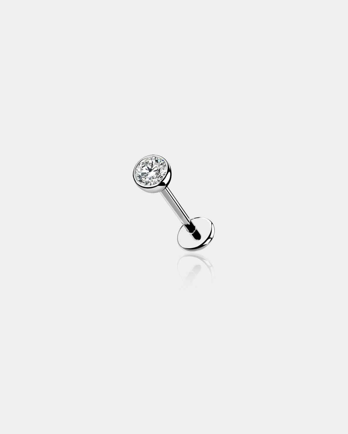 Titanium Push Pin Flat Back Nose Stud