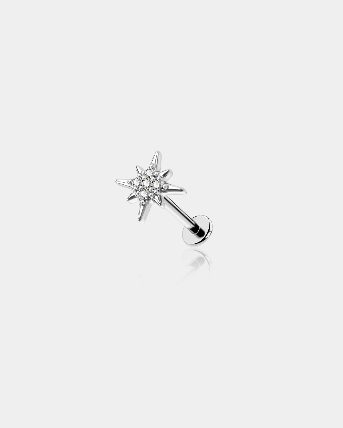 16G CZ Sunflower Cartilage Labret Stud