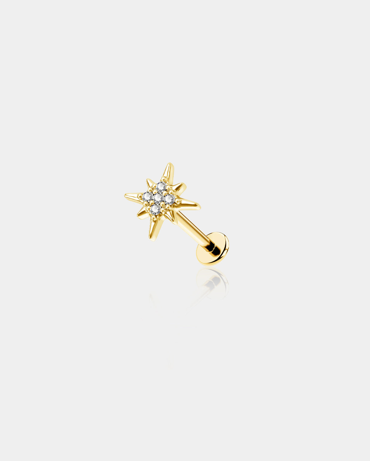 16G CZ Sunflower Cartilage Labret Stud