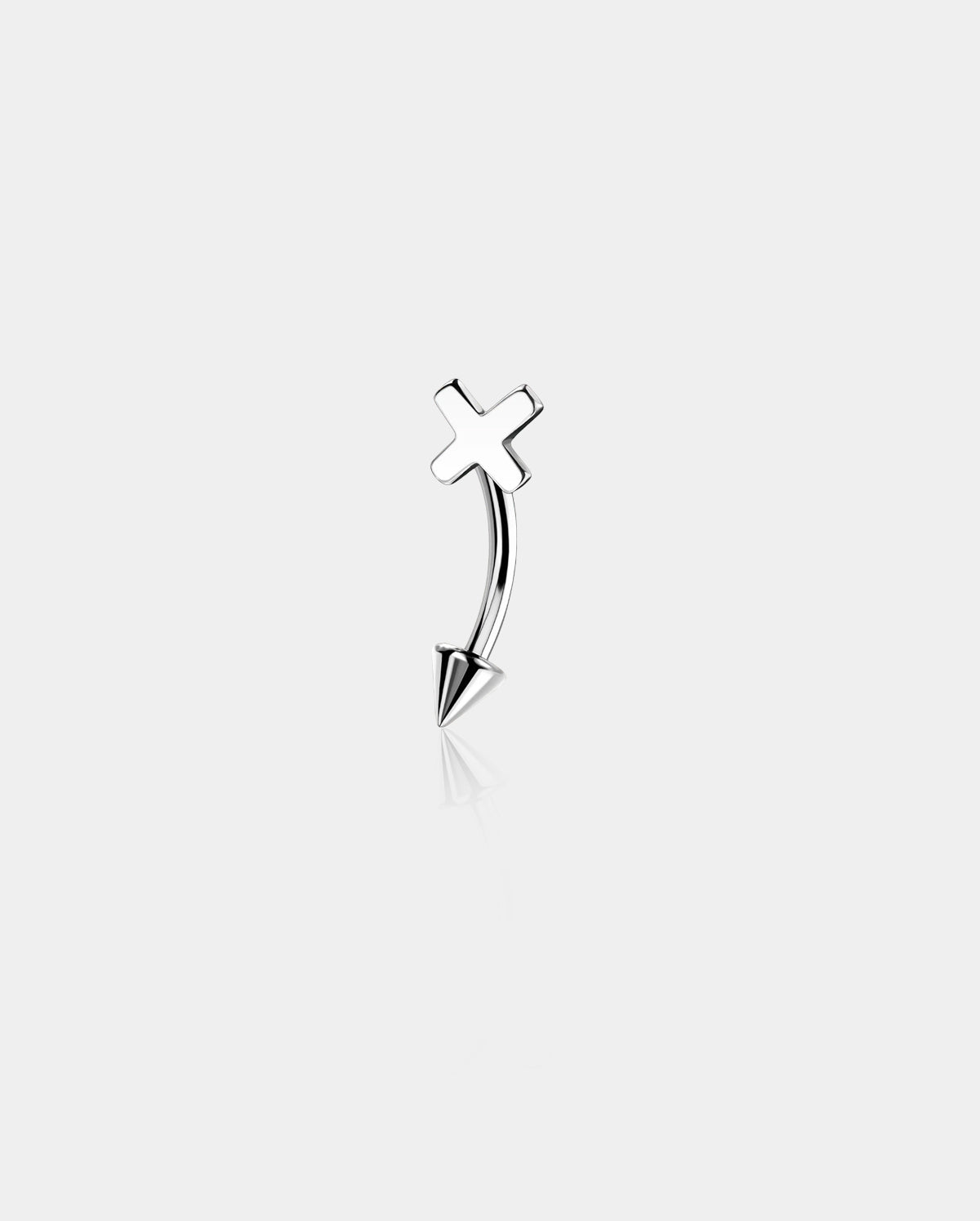 oufer cross eyebrow ring