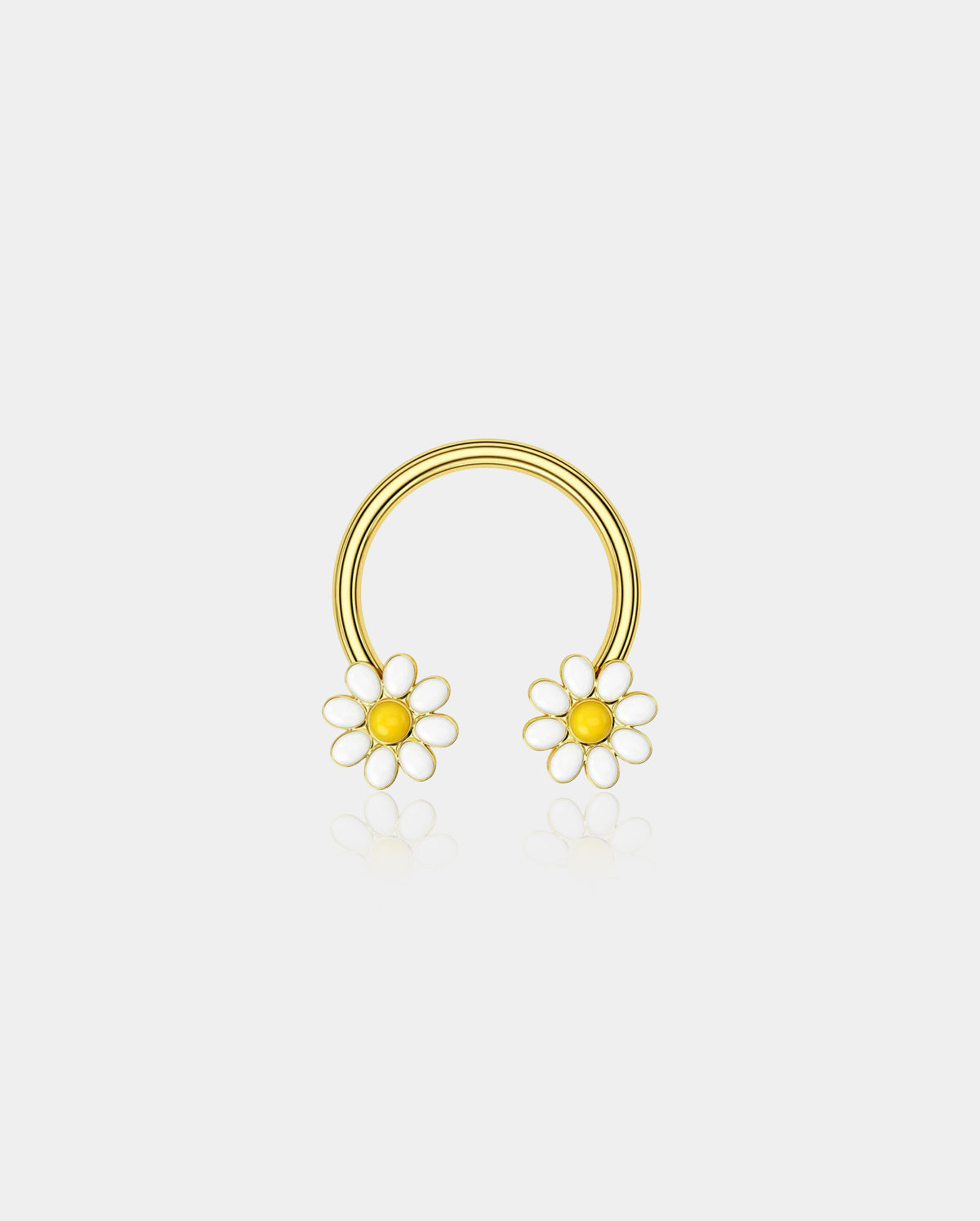 daisy septum horseshoe oufer body jewelry