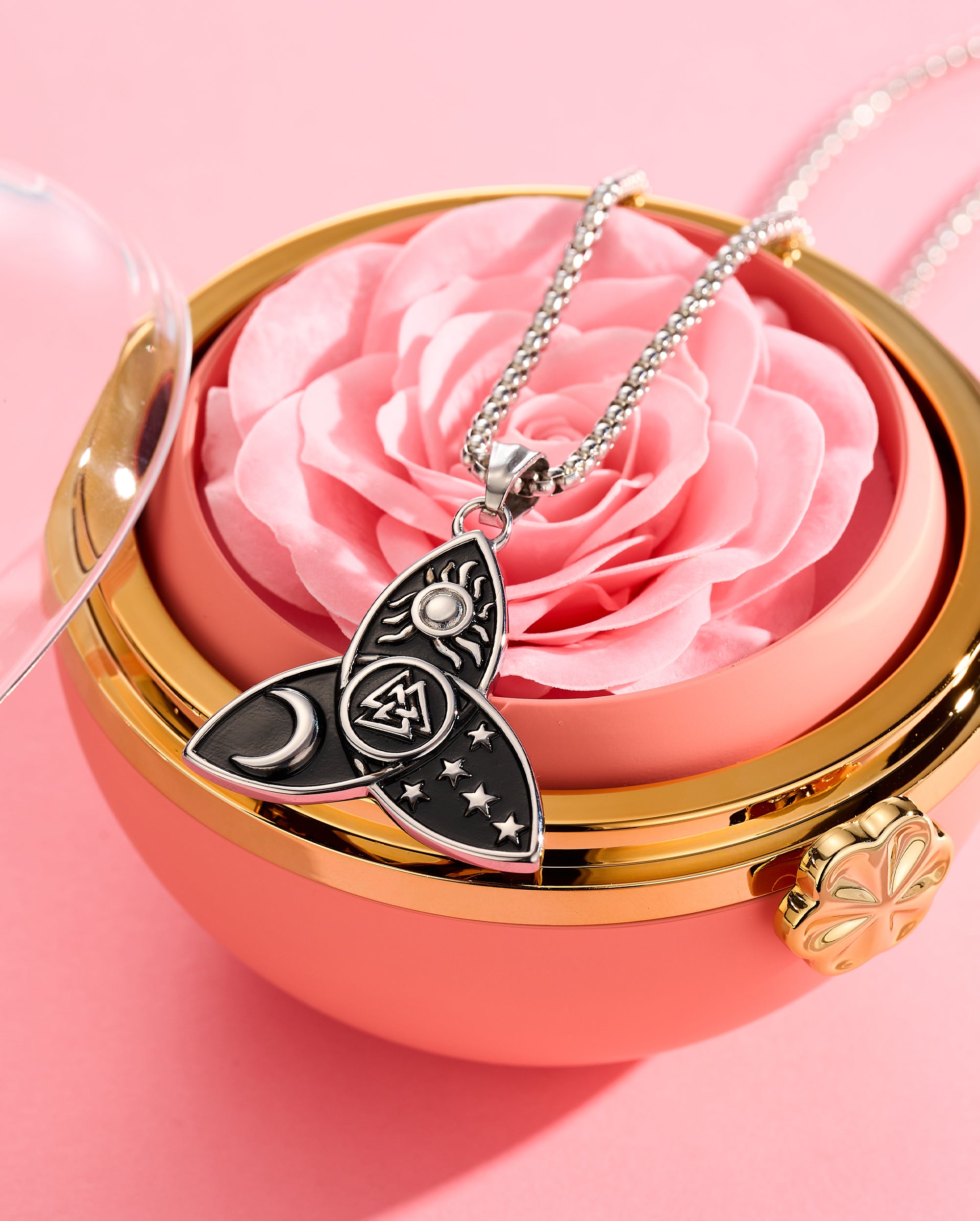 Sun Star Moon Vintage Necklace