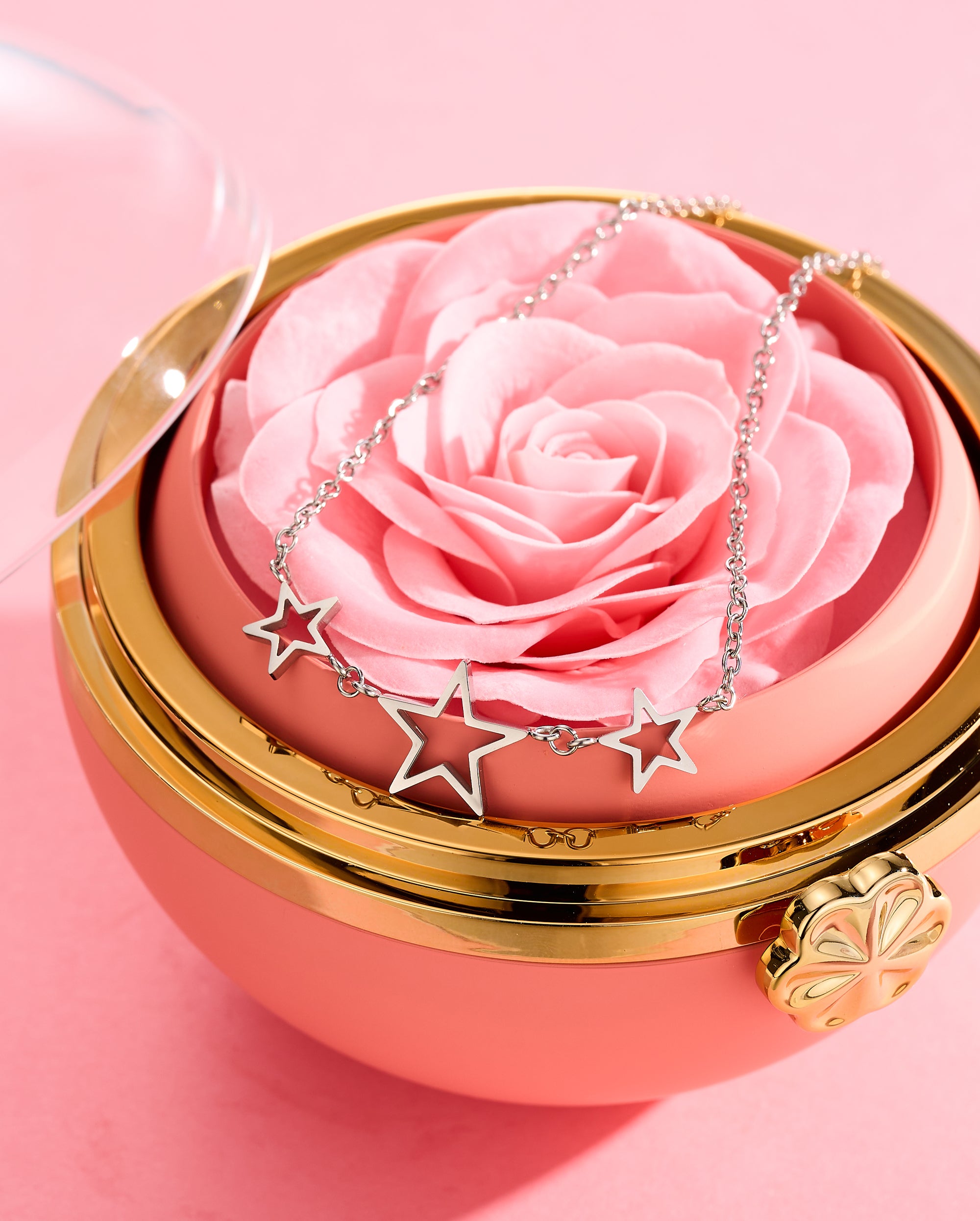 Three-Star Chain Necklace（Gift Packing Available）