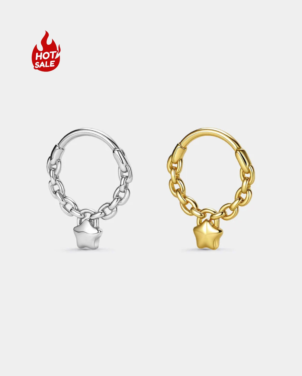 Lock Septum Rings Star Lock Hinged Segment Septum Ring