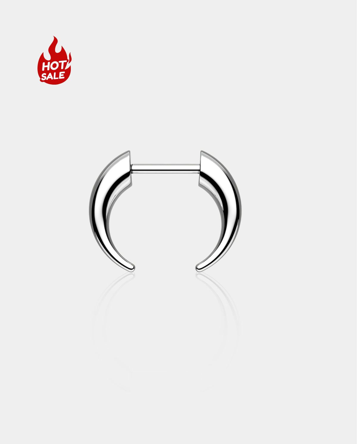 Tribal Fake Gauge Horn Threadless Septum Ring