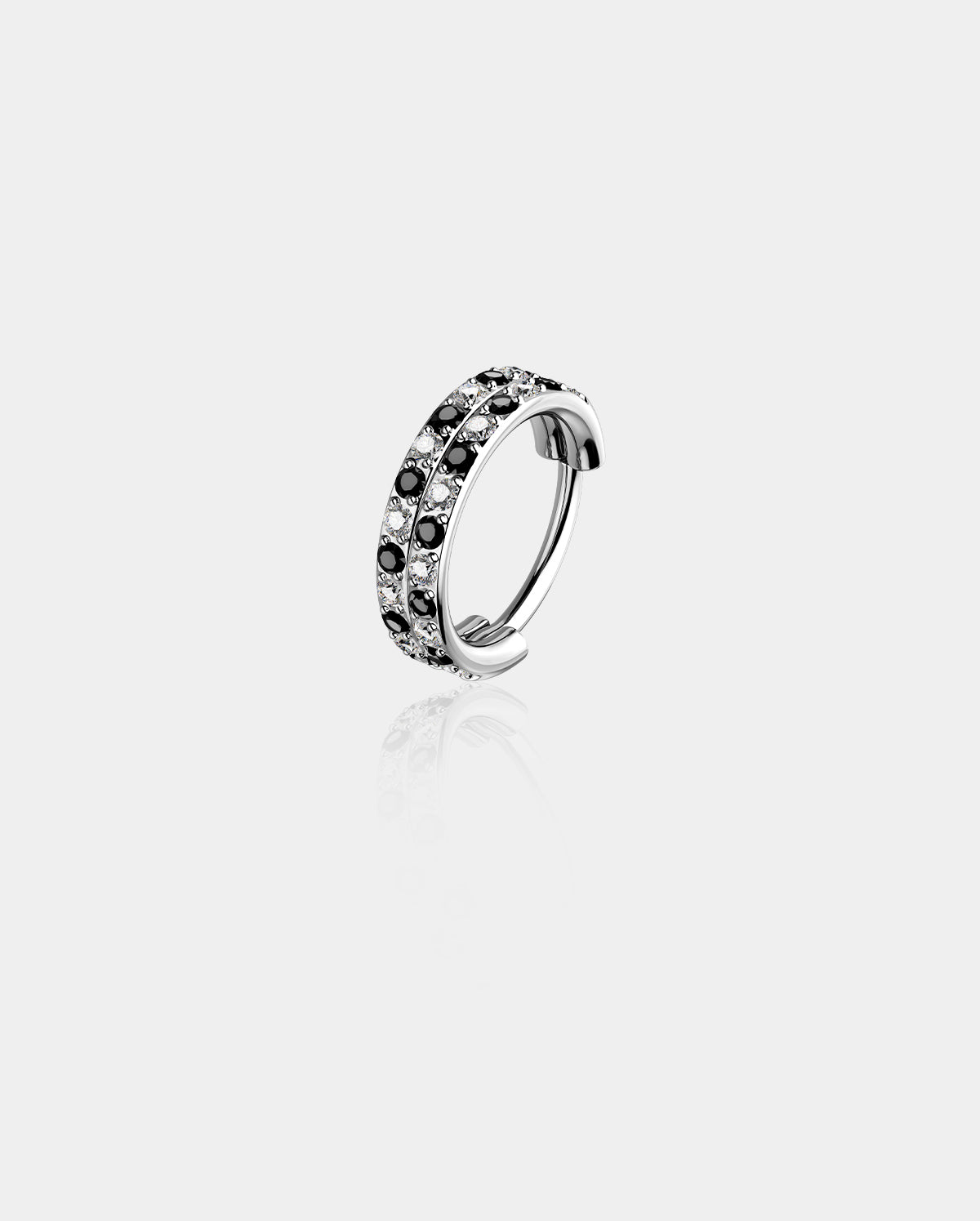 20G Checkered Double Row Nose Ring