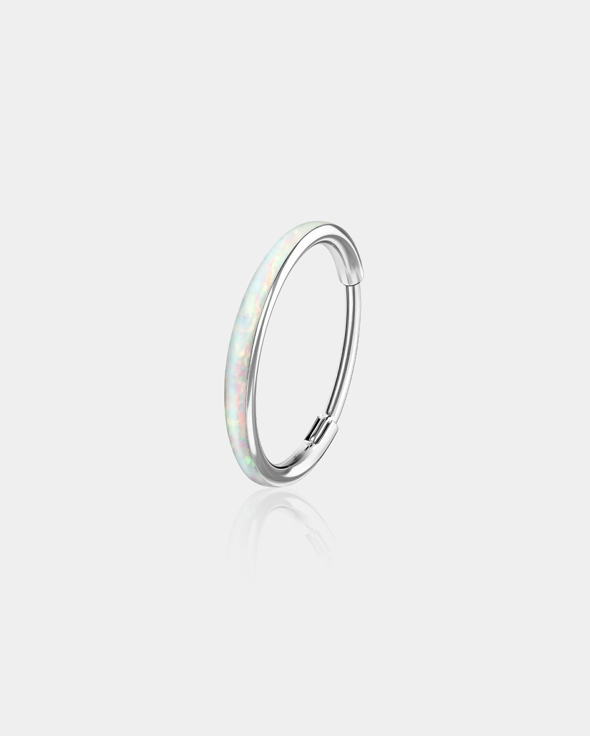 Synthetic Opal Hinged Segment Helix Ring
