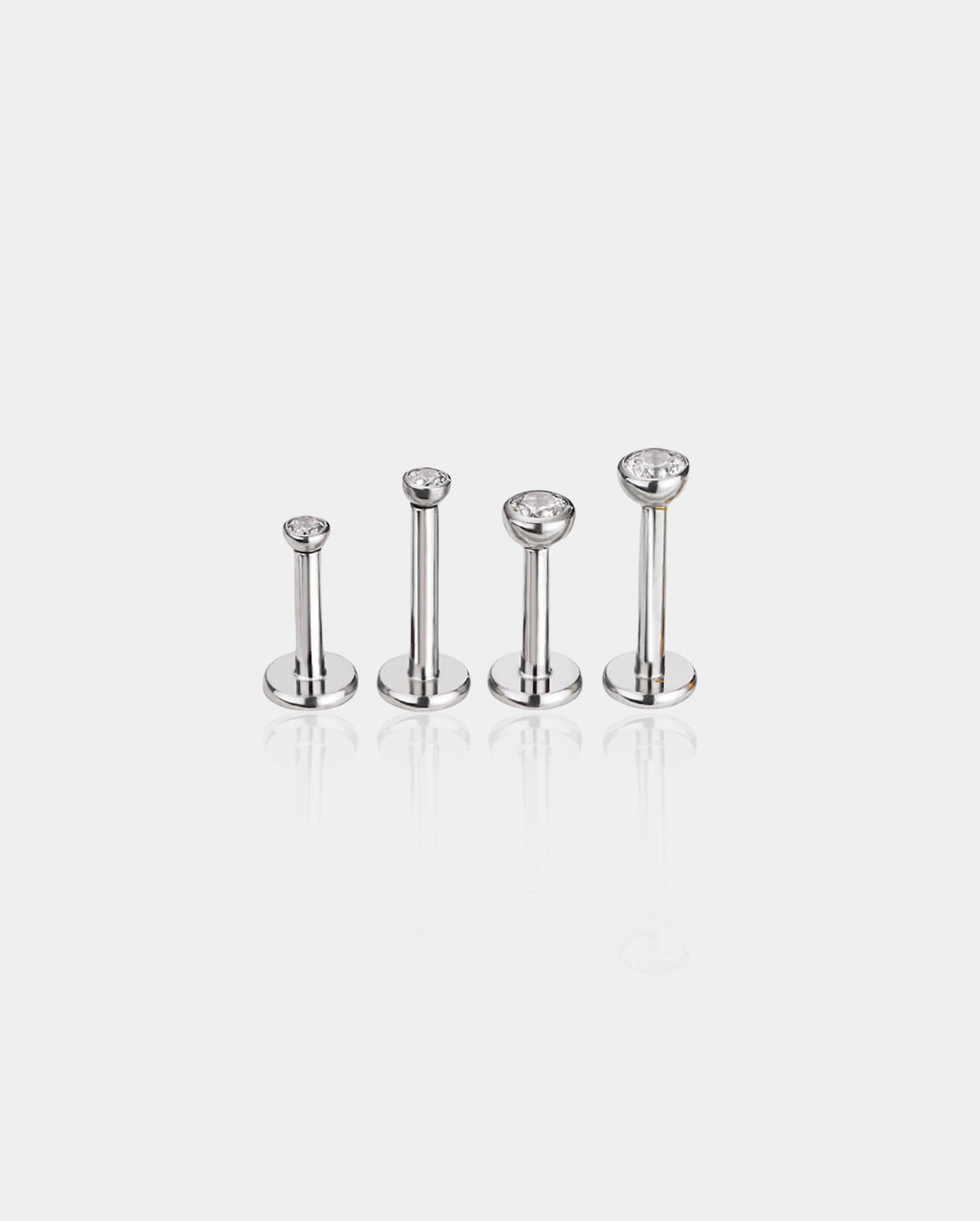 CZ Threadless Push Pin Titanium Cartilage Stud