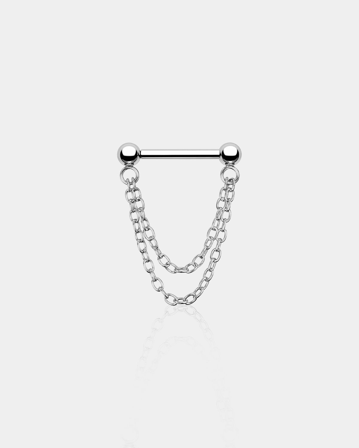 16G Threadless Chain Style Septum Nose Ring Push Pin