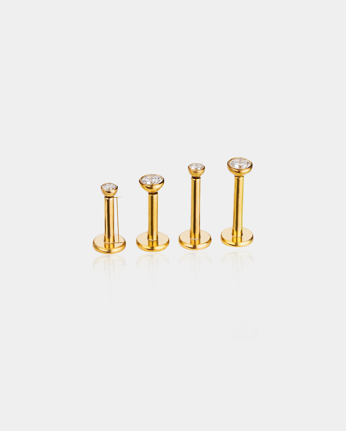 CZ Threadless Push Pin Titanium Cartilage Stud