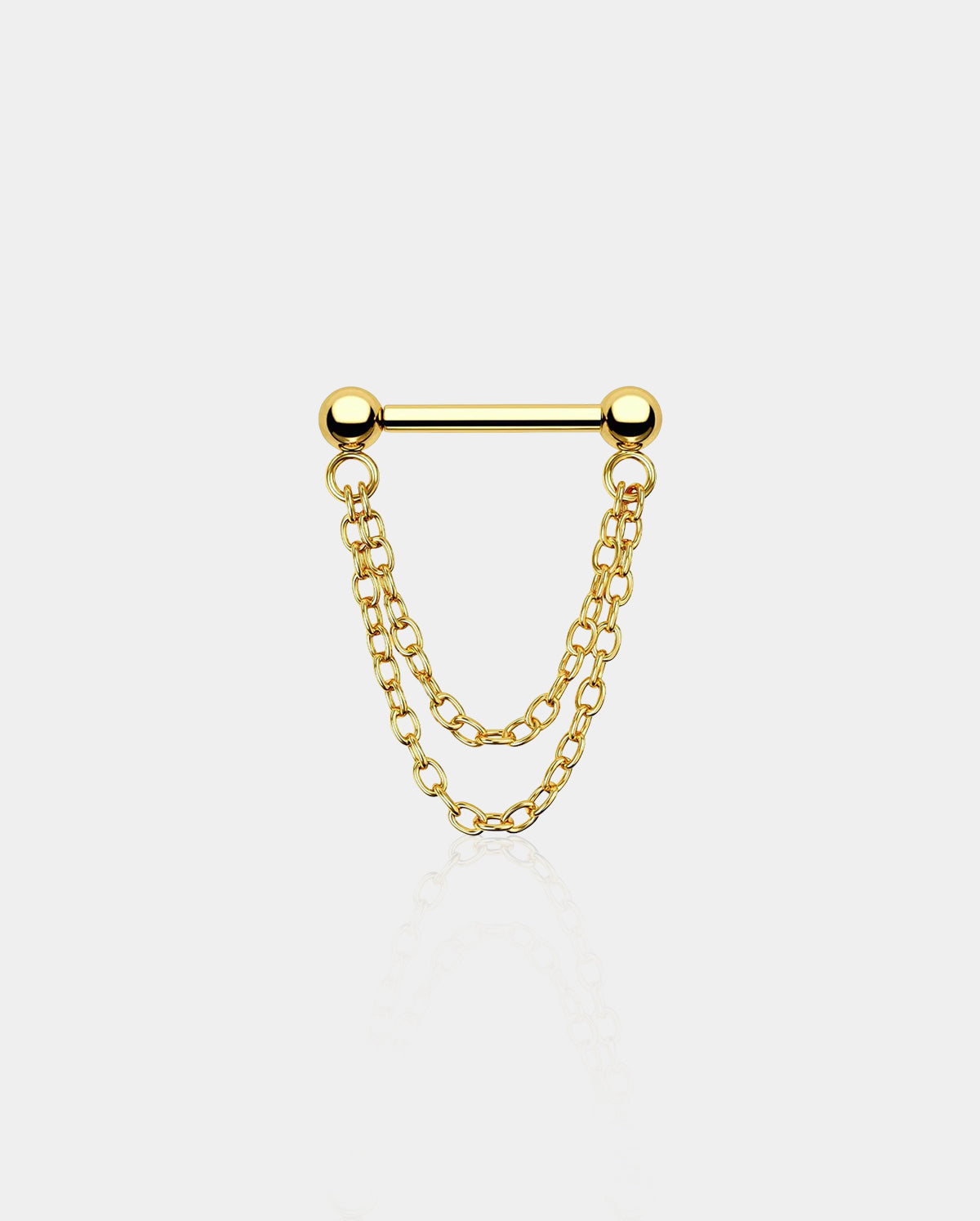 16G Threadless Chain Style Septum Nose Ring Push Pin