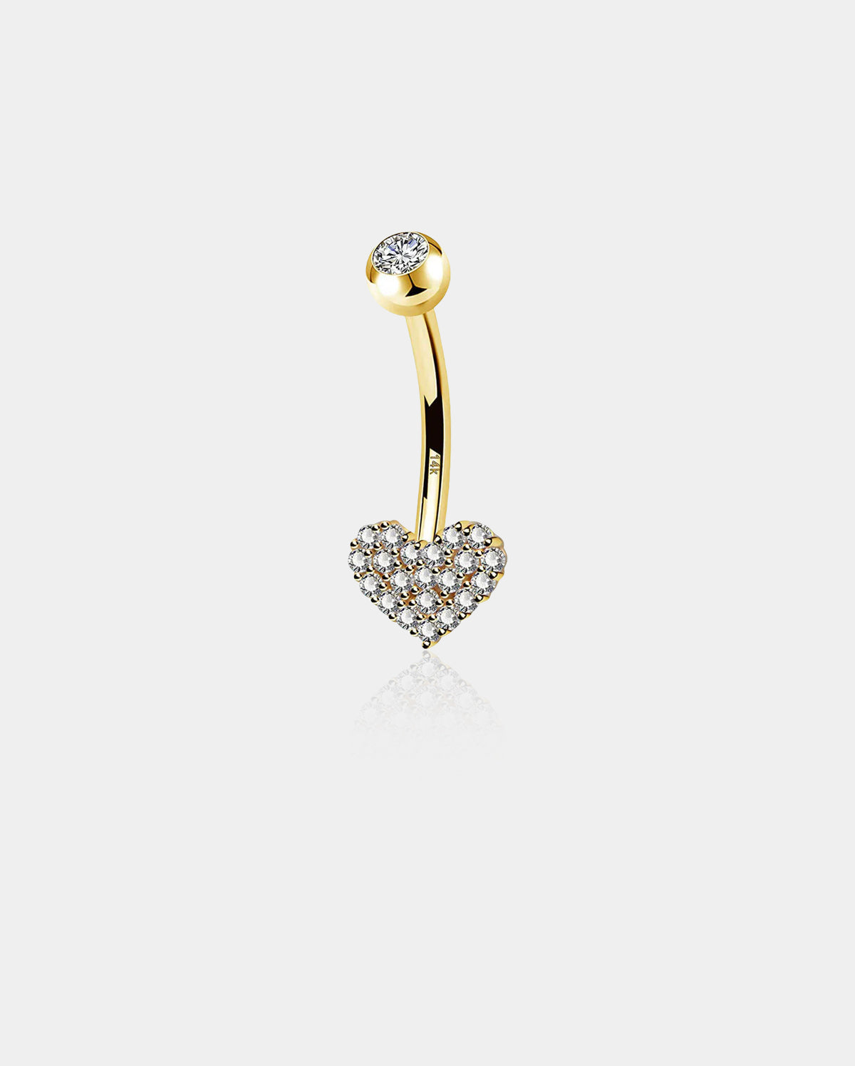heart belly ring