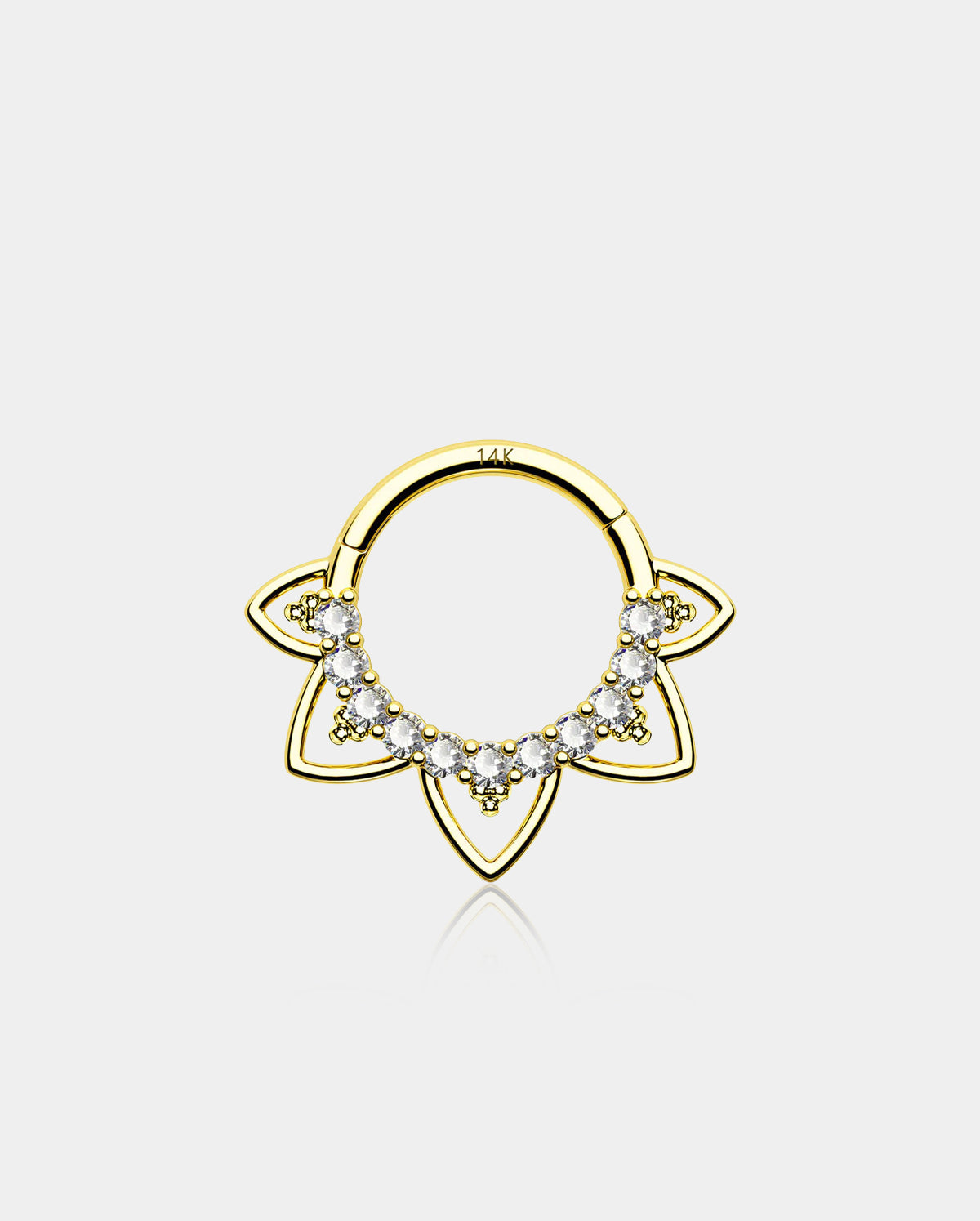 gold lotus septum ring