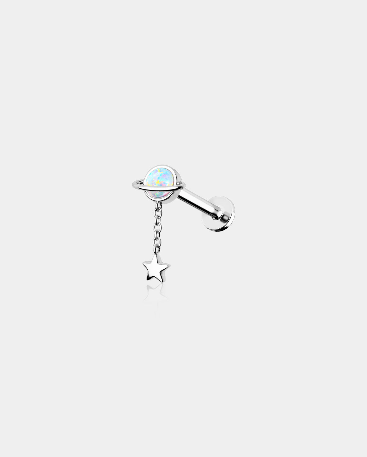 16G Star Dangle Planet Cartilage Labret Stud