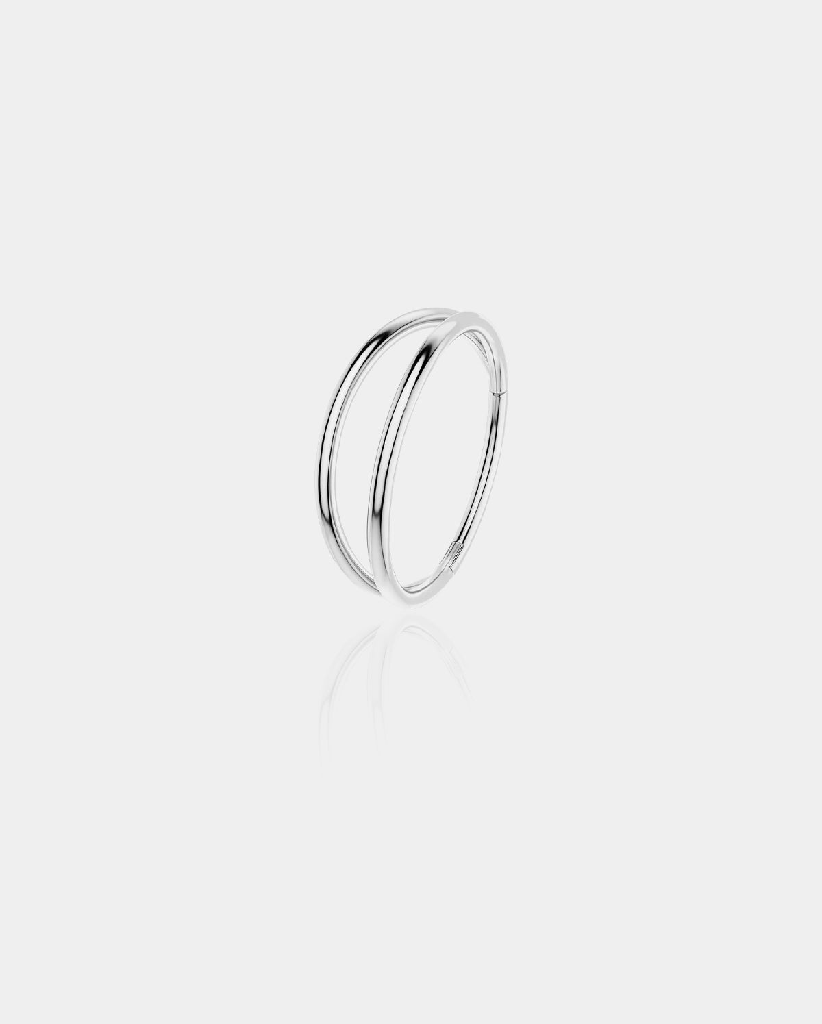 20G Double Hoop Hinged Segment Nose Hoop