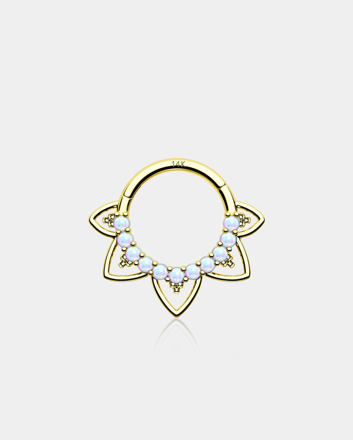 gold opal septum ring