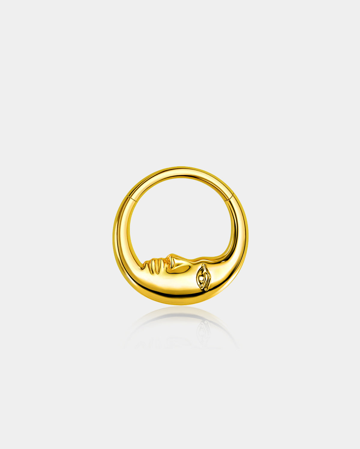 Moon Face Titanium Daith Septum Ring