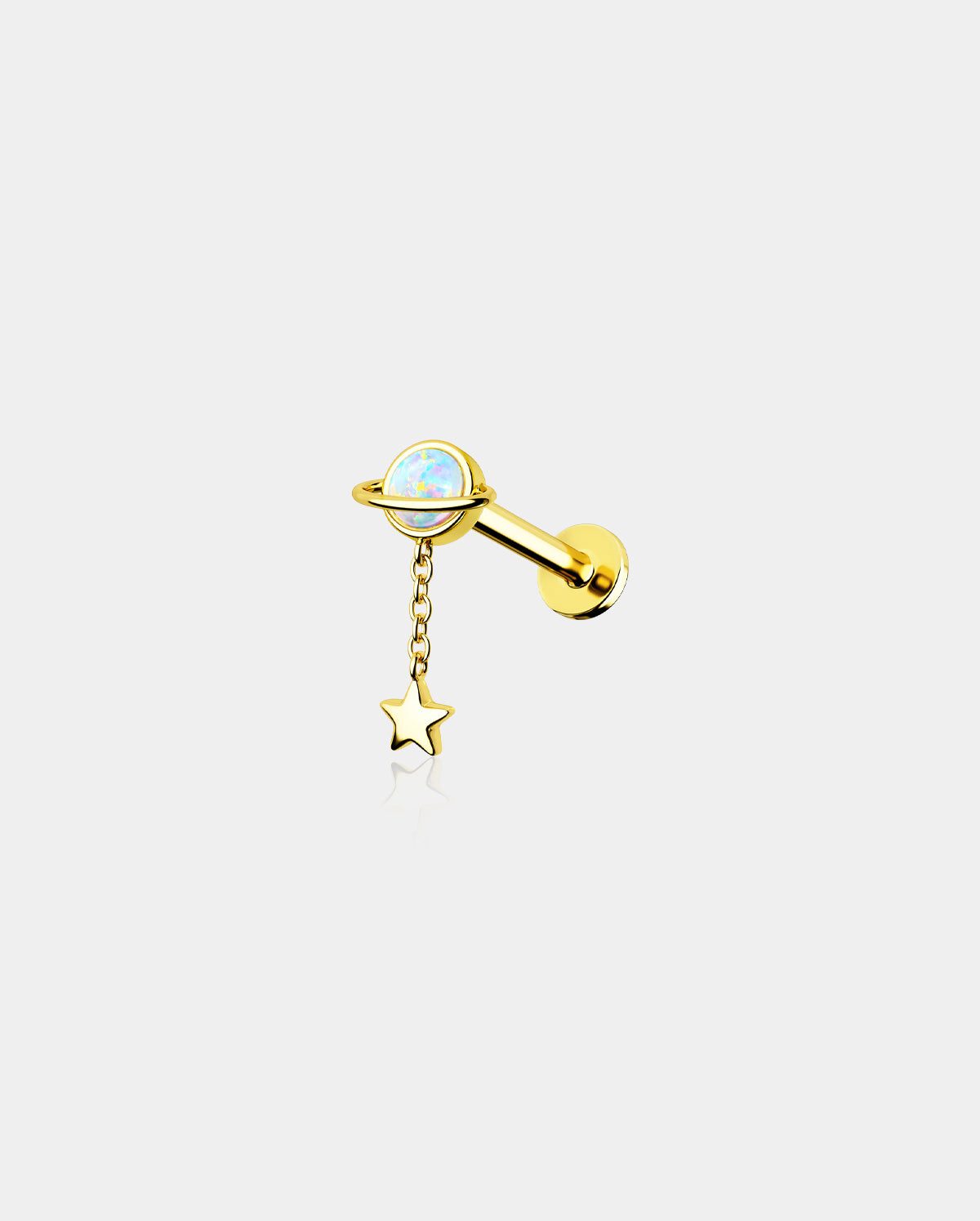16G Star Dangle Planet Cartilage Labret Stud