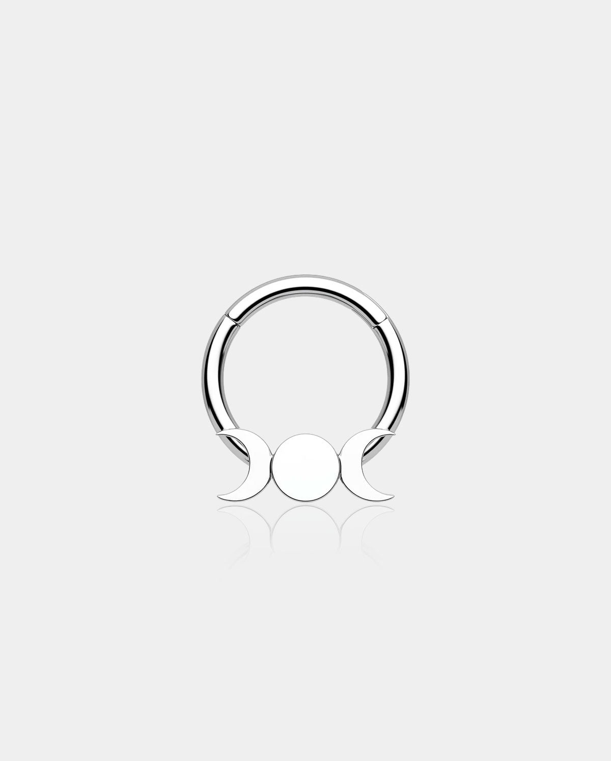 moon phase stainless steel septum ring
