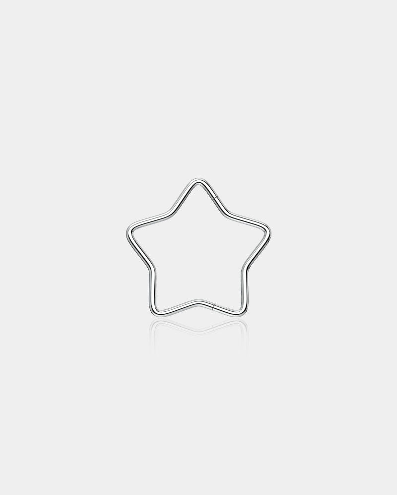Titanium Star Hinged Segment Nose Ring