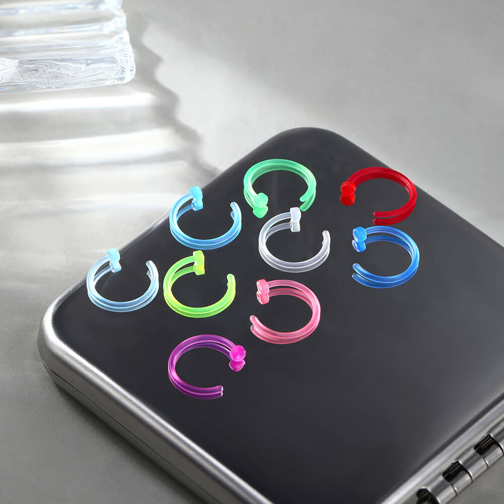 colorful acrylic nose ring