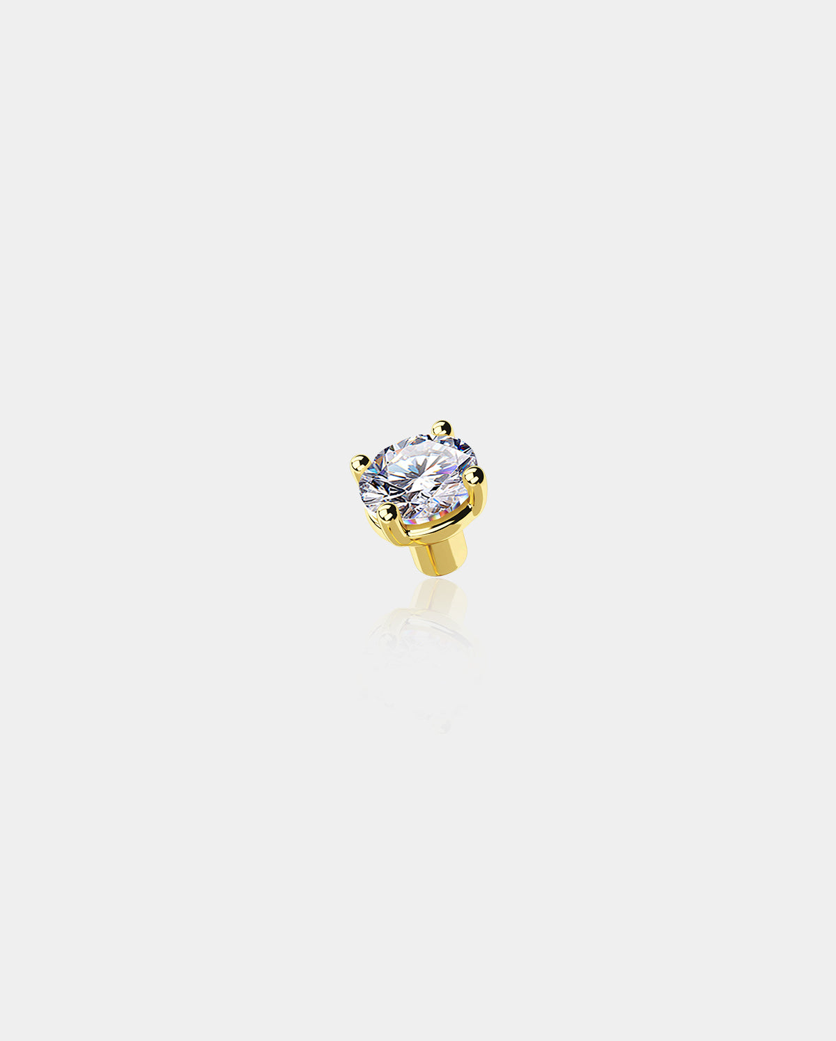 14K Gold CZ Replacement Belly Ring Ball