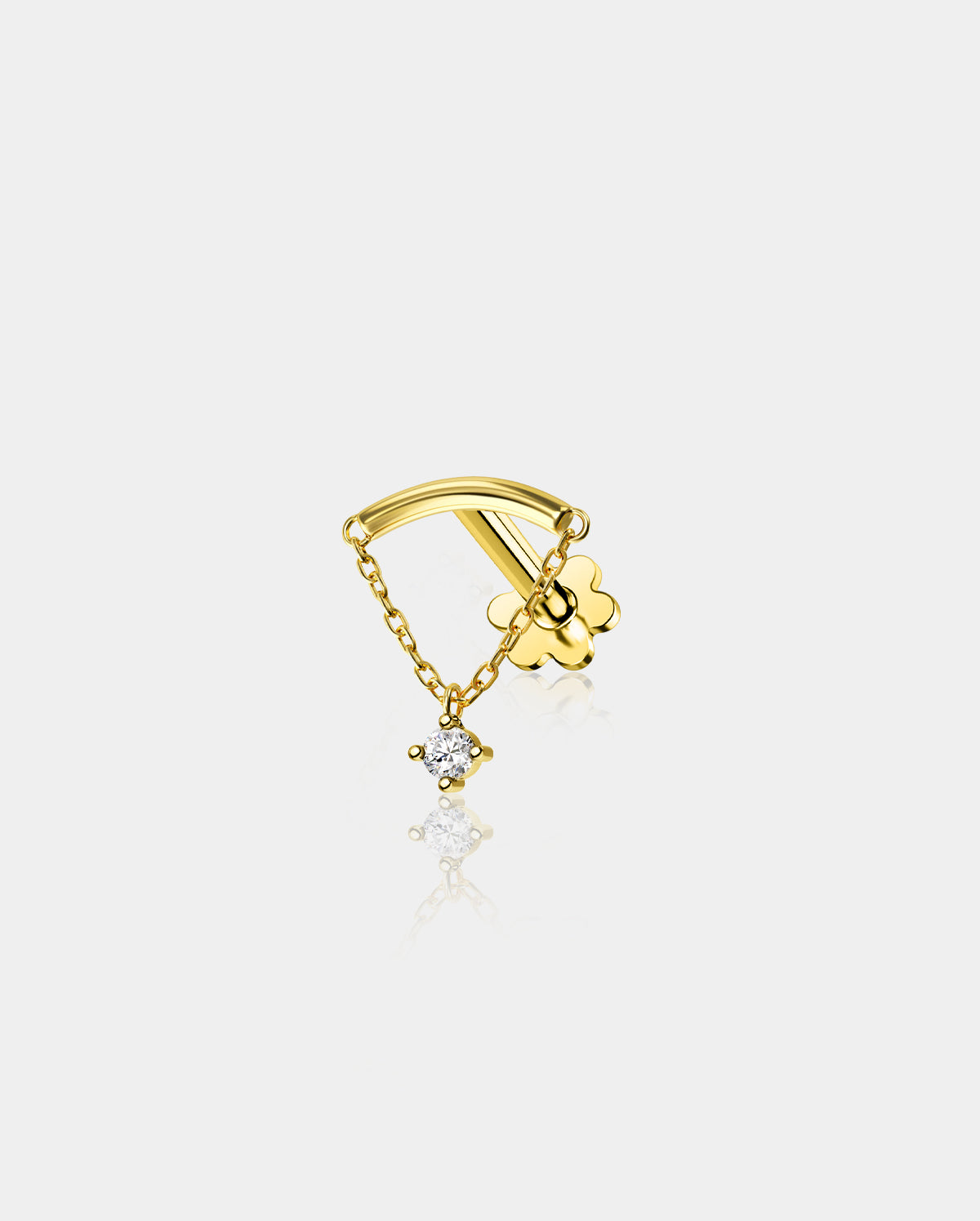 Flower Back Internally Threaded Helix Stud