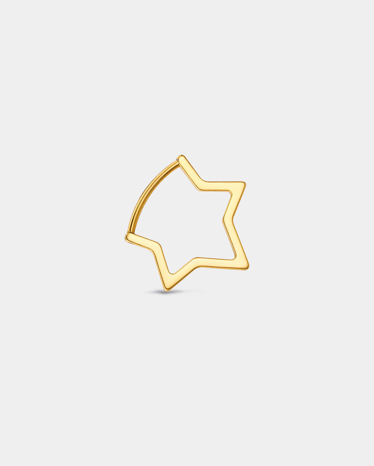 gold star clicker nose ring 