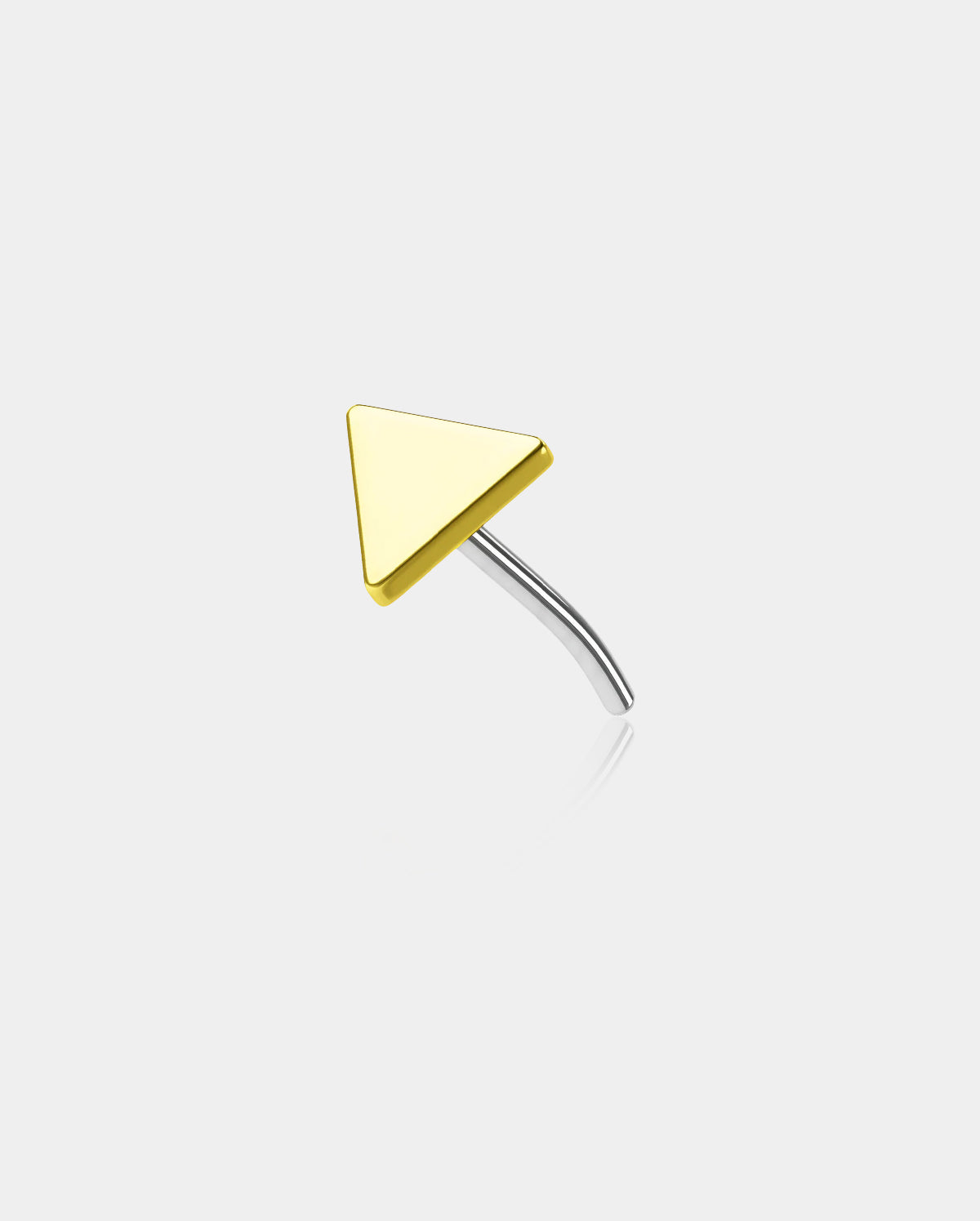 14K Solid Gold Triangle Threadless Nose Ring