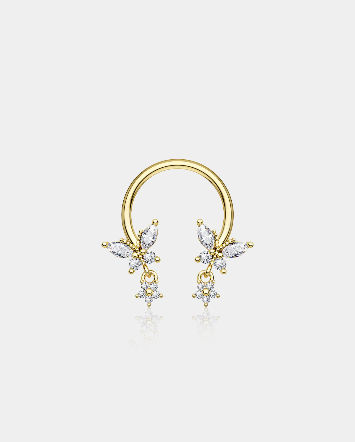 gold septum jewelry horseshoe