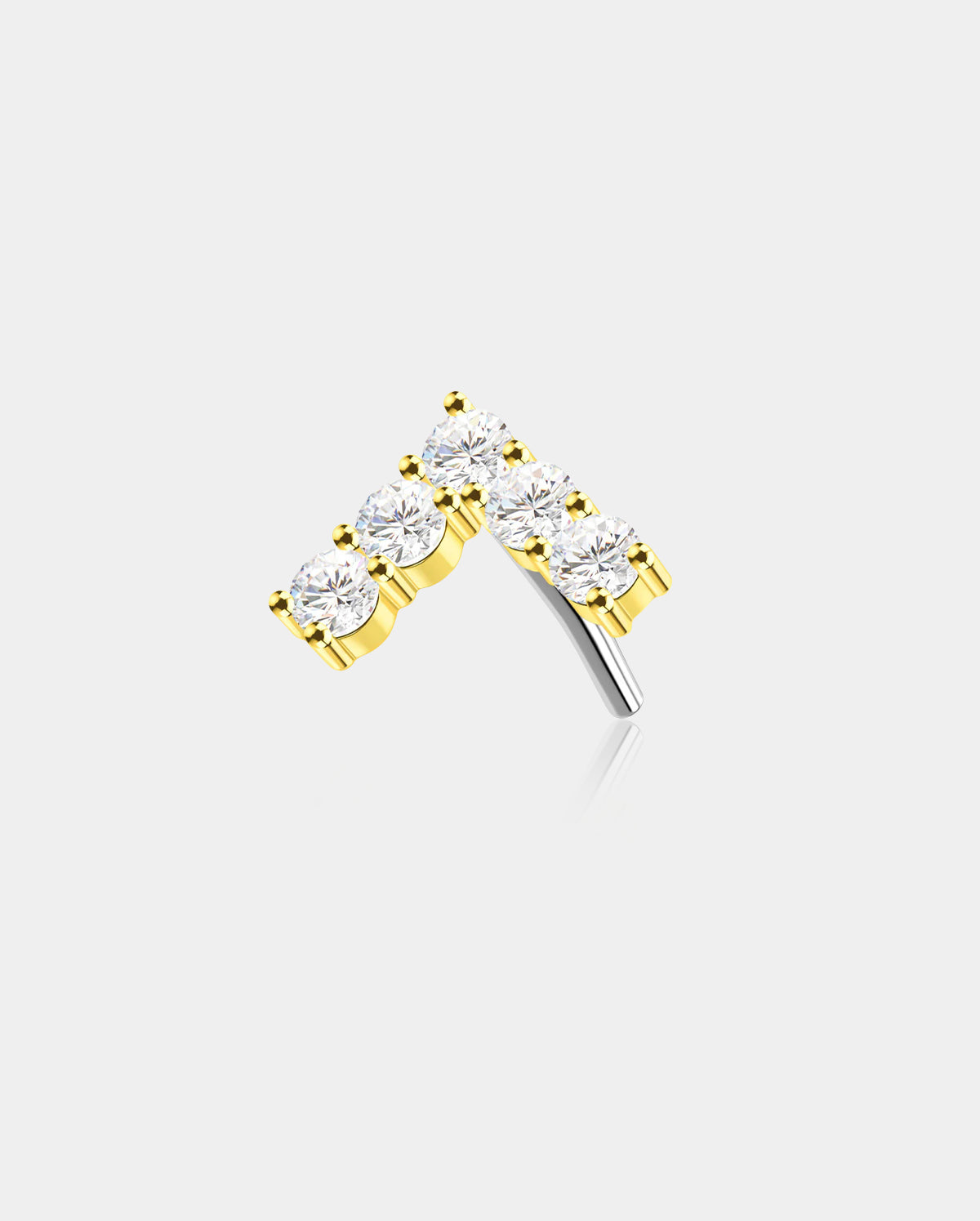 14k gold labret nose stud